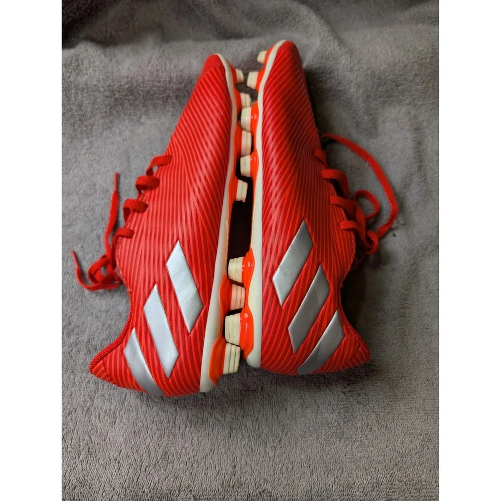 Adidas Nemeziz Size‎ 10 Mens Soccer Cleats Red Silver Striped Molded